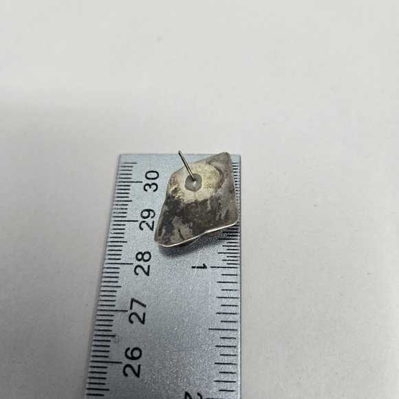 Cowgirl Western Silver Pierced Earrings With Moon Stone Ornate Structure Rodeo - Picture 8 of 10